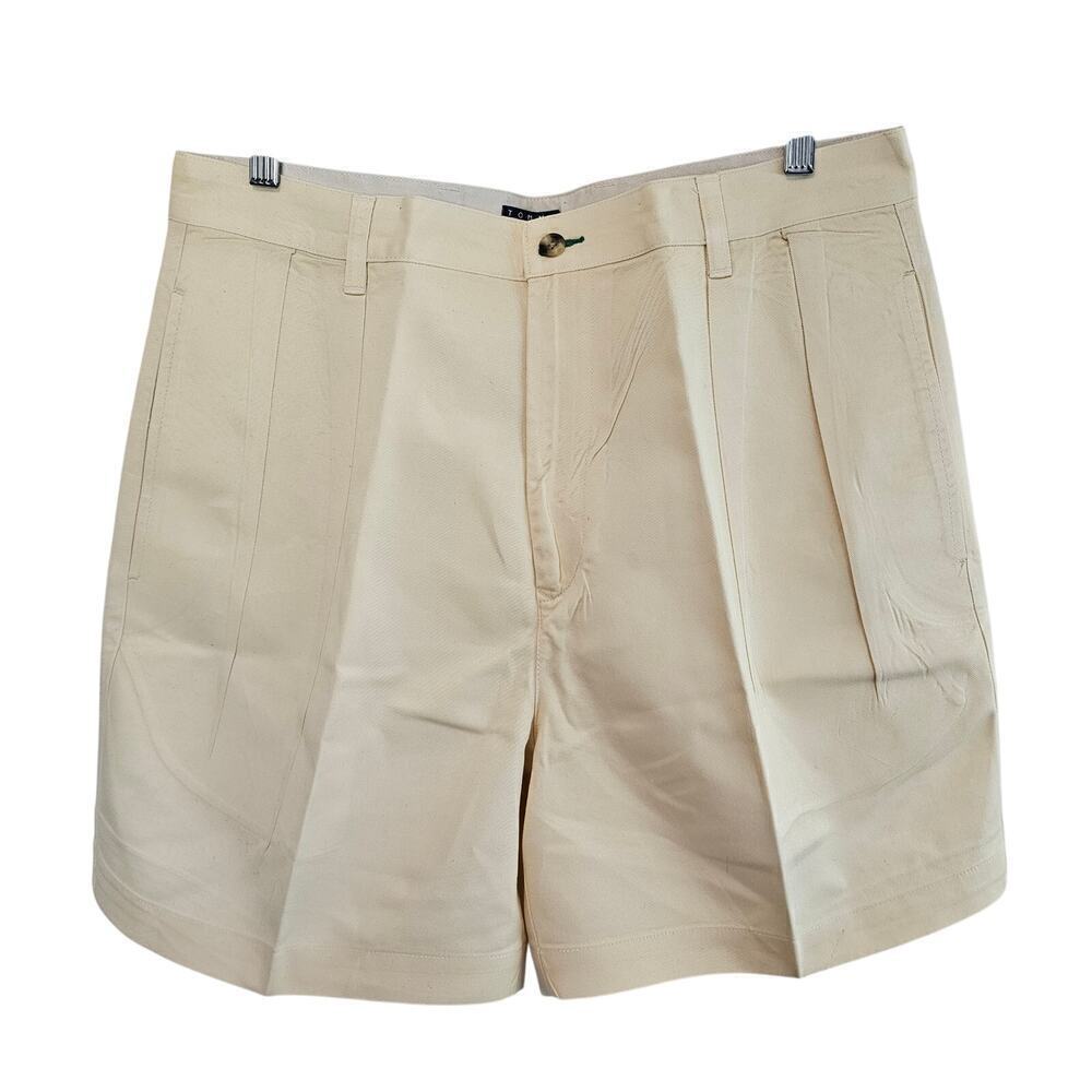 Tommy Hilger Y2K Shorts Mens Size 34 Tan Cottton Preppy Academia College Resort